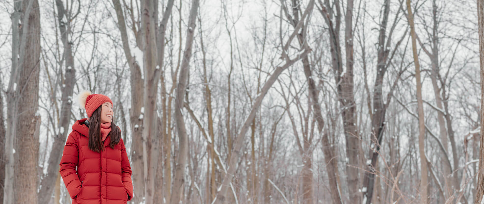 Mit Fackeln durch den Winterwald